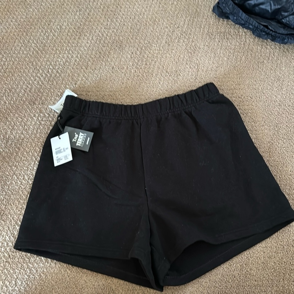 TNA cozy terry hi rise 3” sweat shorts